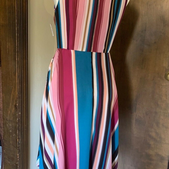 Roz & Ali Dressbarn  pink, blue stripe DRESS. Misses Size 2. NWT! - Picture 4 of 5